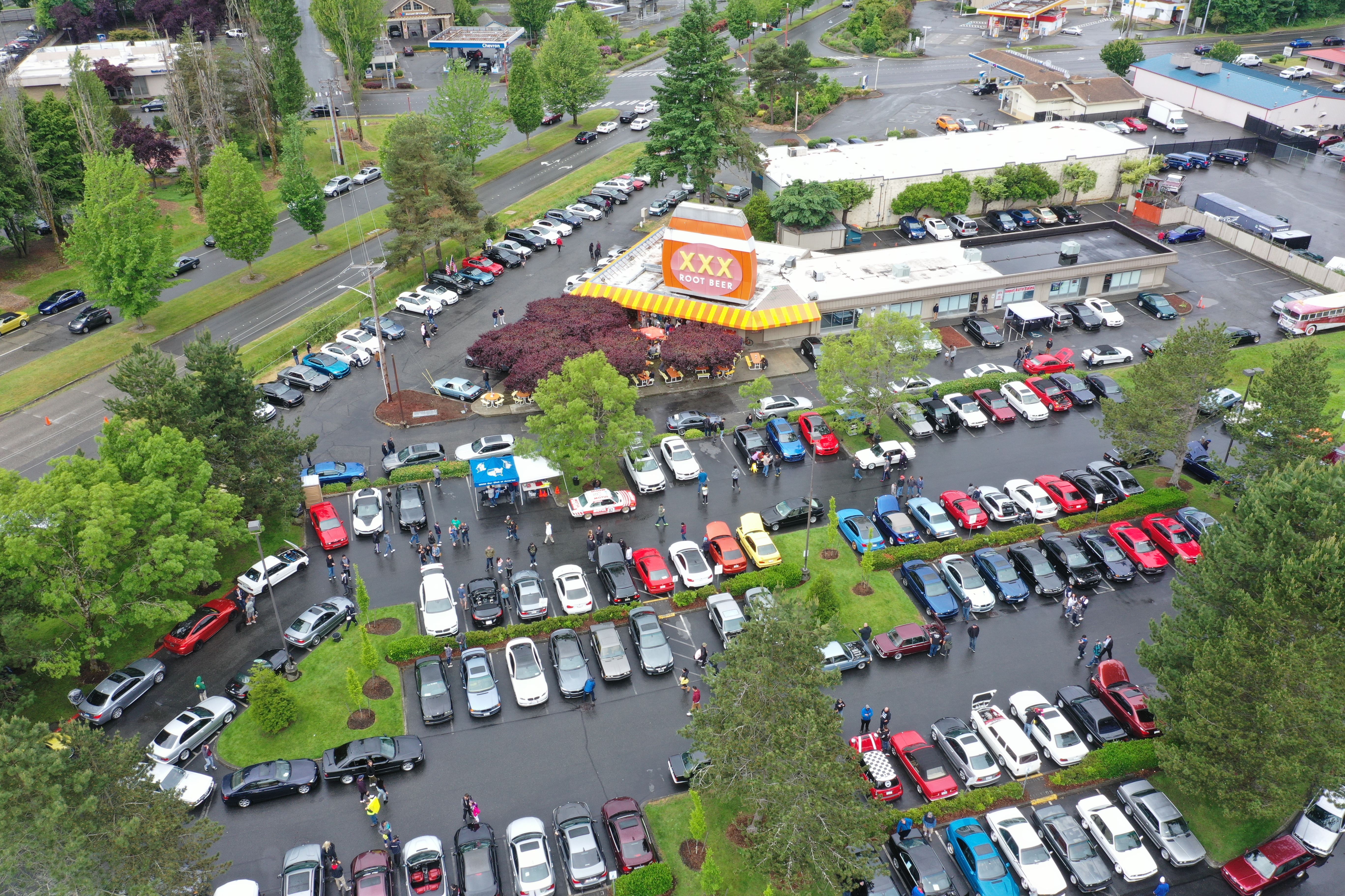 Burgers & BMWs Drone photo by Chris Randall