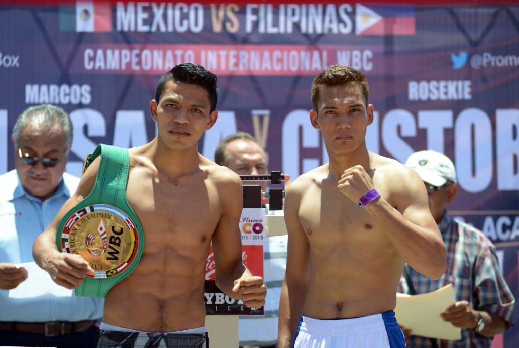 Pesaje Oficial: Marcos Villasana jr. 60.00 Kgs. vs. Rosekie Cristóbal 60.100 Kgs.