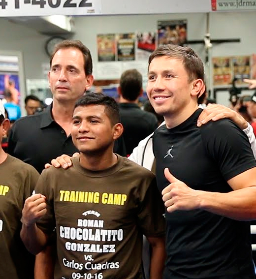 Genaddy Golovkin y Román “Chocolatito” González