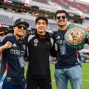 ¡Estrellas del ring en la cancha! “Pitbull” Cruz y Jesús Ramos Jr. conviven con Gilberto Mora en San Diego