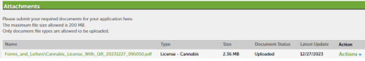 View larger screenshot of the attachments section