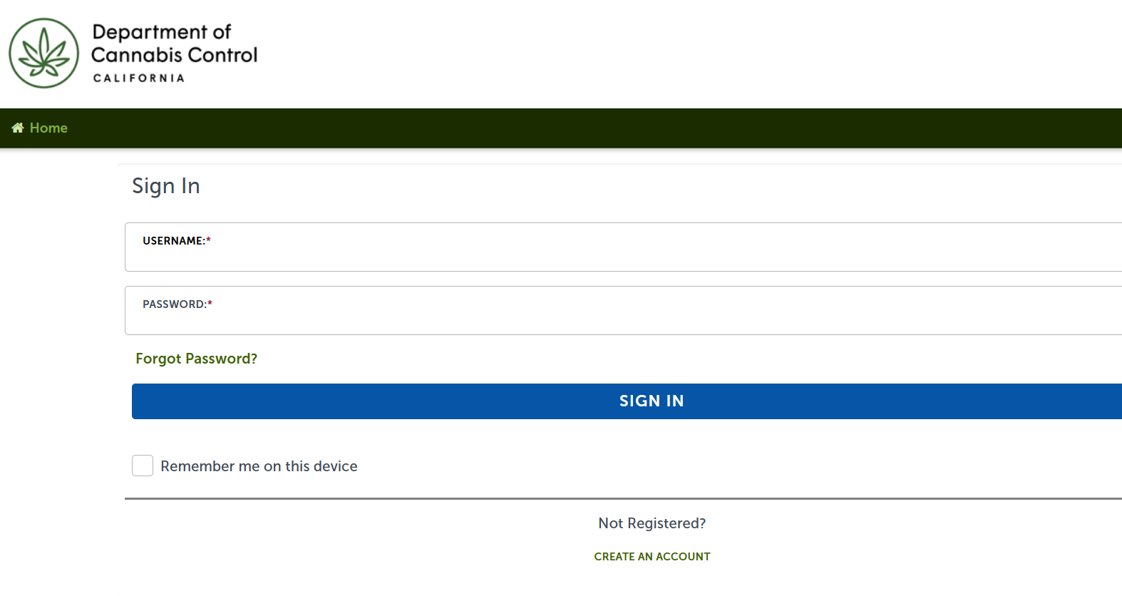 CLS Licensing Sign in page