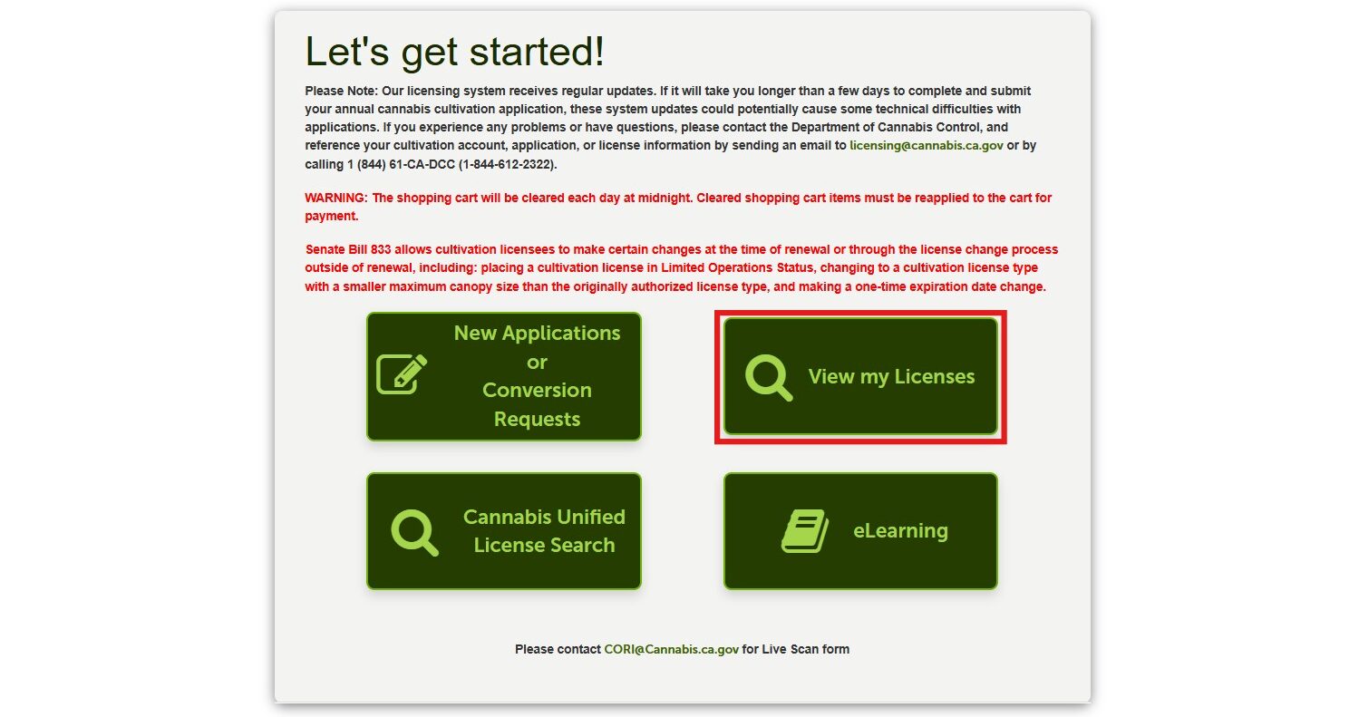 View my Licenses