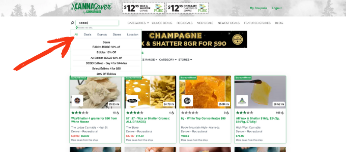 search for cheapest weed deals in co