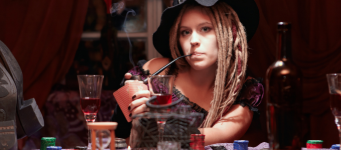 witch smoking halloween weed