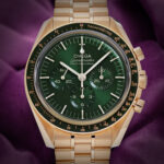 Omega Speedmaster Professional Moonwatch 18k Moonshine Gold 42mm Green Dial 310.60.42.50.10.001