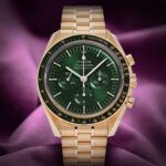 Omega Speedmaster Professional Moonwatch 18k Moonshine Gold 42mm Green Dial 310.60.42.50.10.001 - Image 2