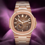 Patek Philippe Nautilus 40mm 5712/1R-001 Moon Phases 18k Rose Gold Brown Dial - Image 2