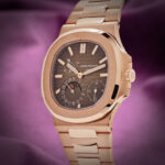Patek Philippe Nautilus 40mm 5712/1R-001 Moon Phases 18k Rose Gold Brown Dial - Image 4