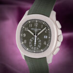 Patek Philippe Aquanaut Flyback Chronograph White Gold 5968G-010 Khaki Green Dial - Image 3