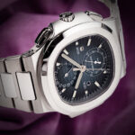 Patek Philippe Nautilus 5990/1A-011 Travel Time Flyback Chronograph Steel Blue Dial - Image 3