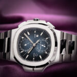 Patek Philippe Nautilus 5990/1A-011 Travel Time Flyback Chronograph Steel Blue Dial - Image 5