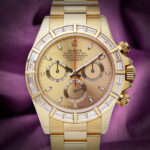 Rolex Daytona 116568BR Baguette Diamond Bezel 18k Yellow Gold Daytona