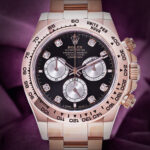 Rolex Daytona 126505 18k Everose Black Diamond Dial Cosmograph Daytona