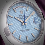 Rolex Day-Date 40 228206 President 40MM Platinum Ice Blue Diagonal Motif Dial - Image 3