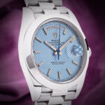 Rolex Day-Date 40 228206 President 40MM Platinum Ice Blue Diagonal Motif Dial - Image 5