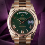 Rolex Day-Date 40 228238 President 40mm Yellow Gold Green Lacquer Dial