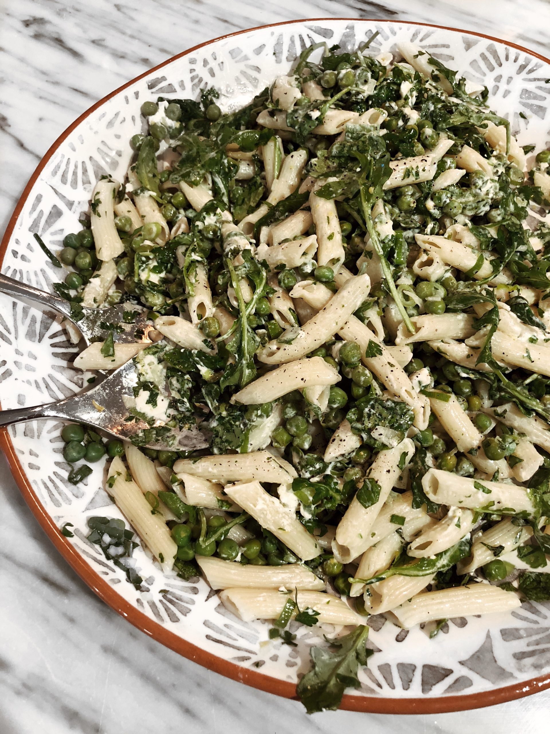 Pea, Mint, + White Truffle Pasta Sivan