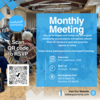 Monthly Meeting of Wake UP Sonoma September 27