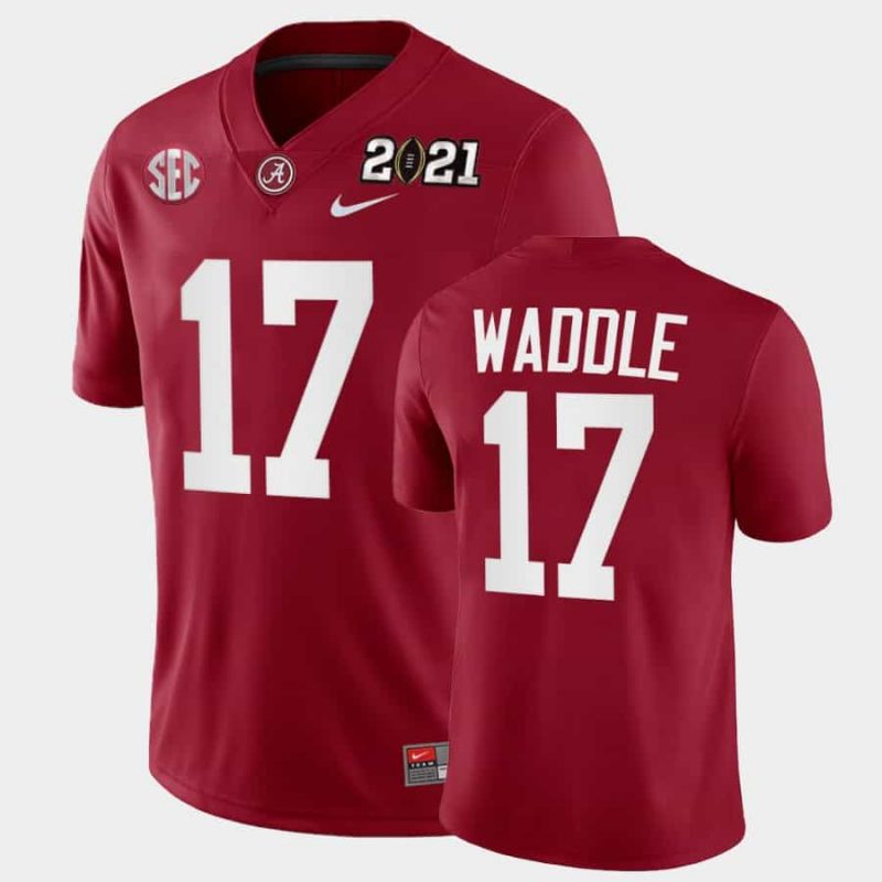 Men Alabama Crimson Tide Jaylen Waddle 2021 National