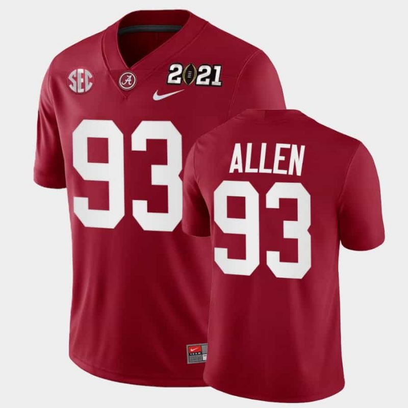 Men Alabama Crimson Tide Jonathan Allen 2021 National