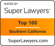 Best Employment Attorney Artesia 5 Super Lawyers badge for Top 100 in Southern California, shown in orange and white, highlighting the expertise of a leading Los Angeles employment attorney.