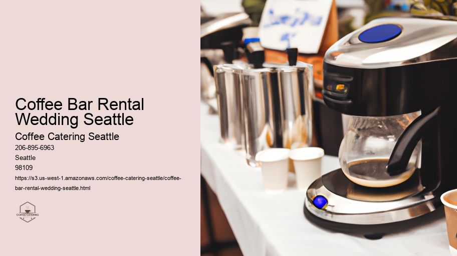 Coffee Bar Rental Wedding Seattle