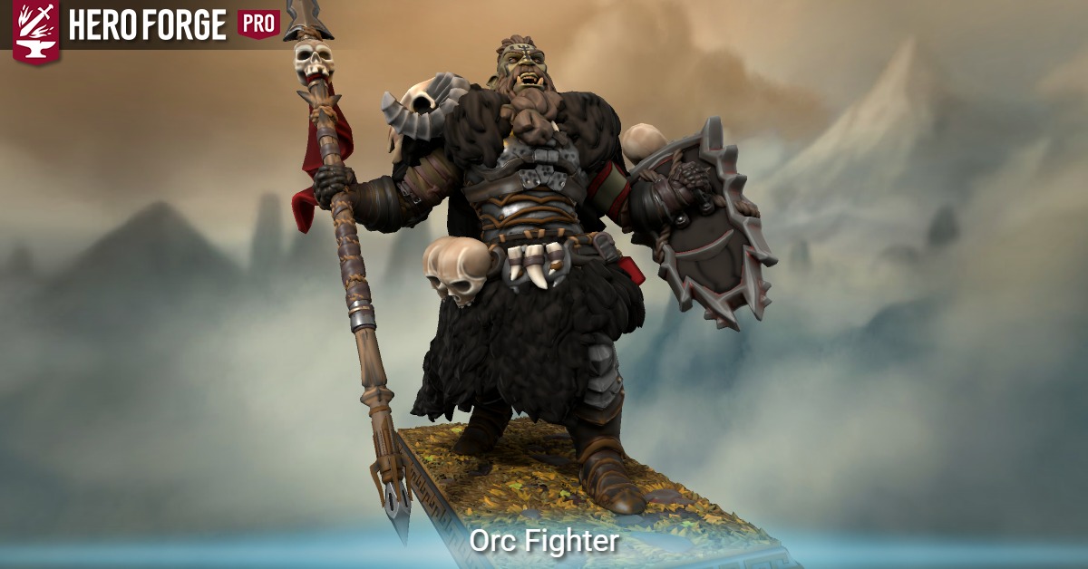 Orc Fighter - made with Hero Forge