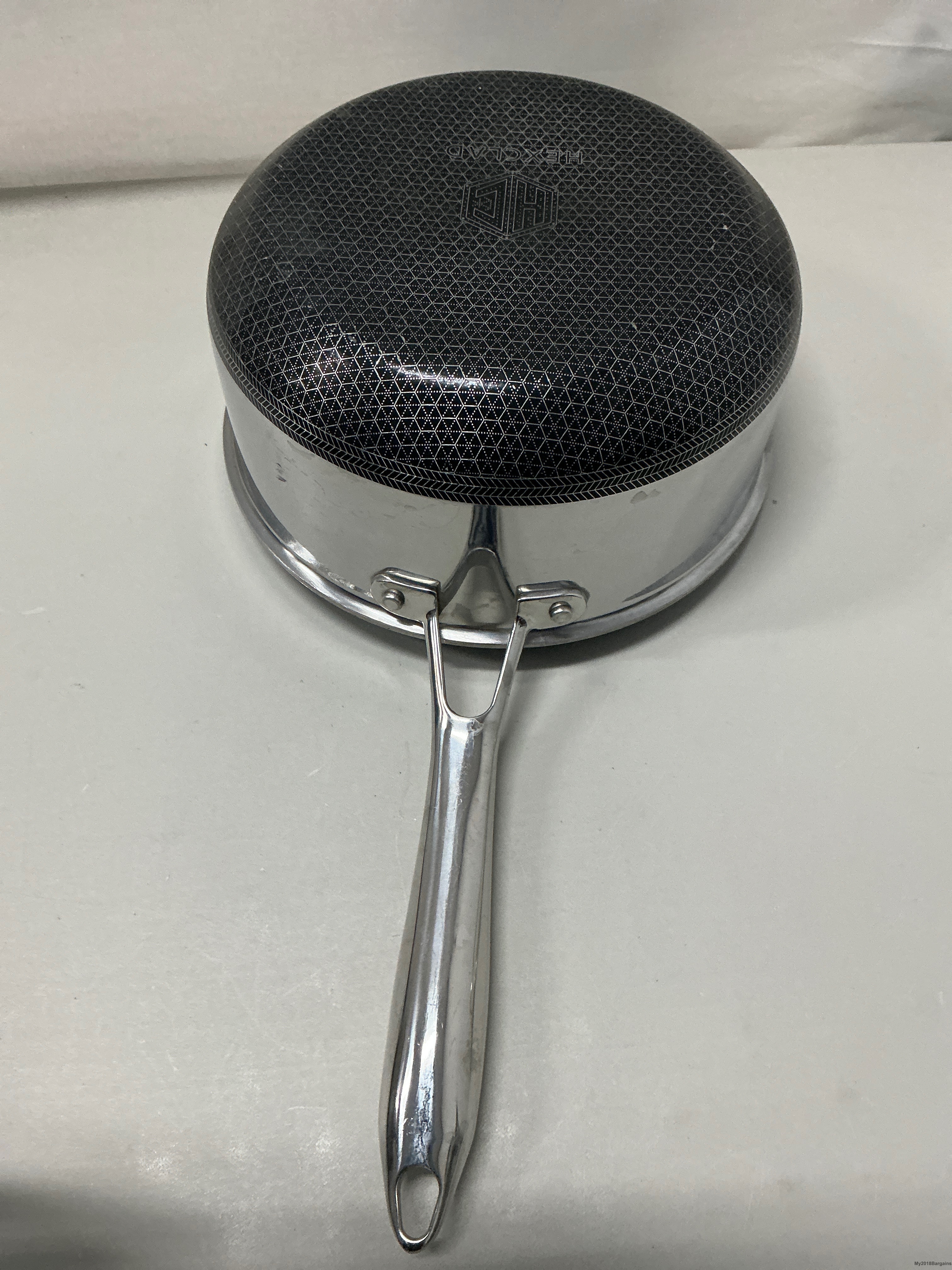 HexClad Hybrid Nonstick 2-Quart Saucepan with Tempered Glass