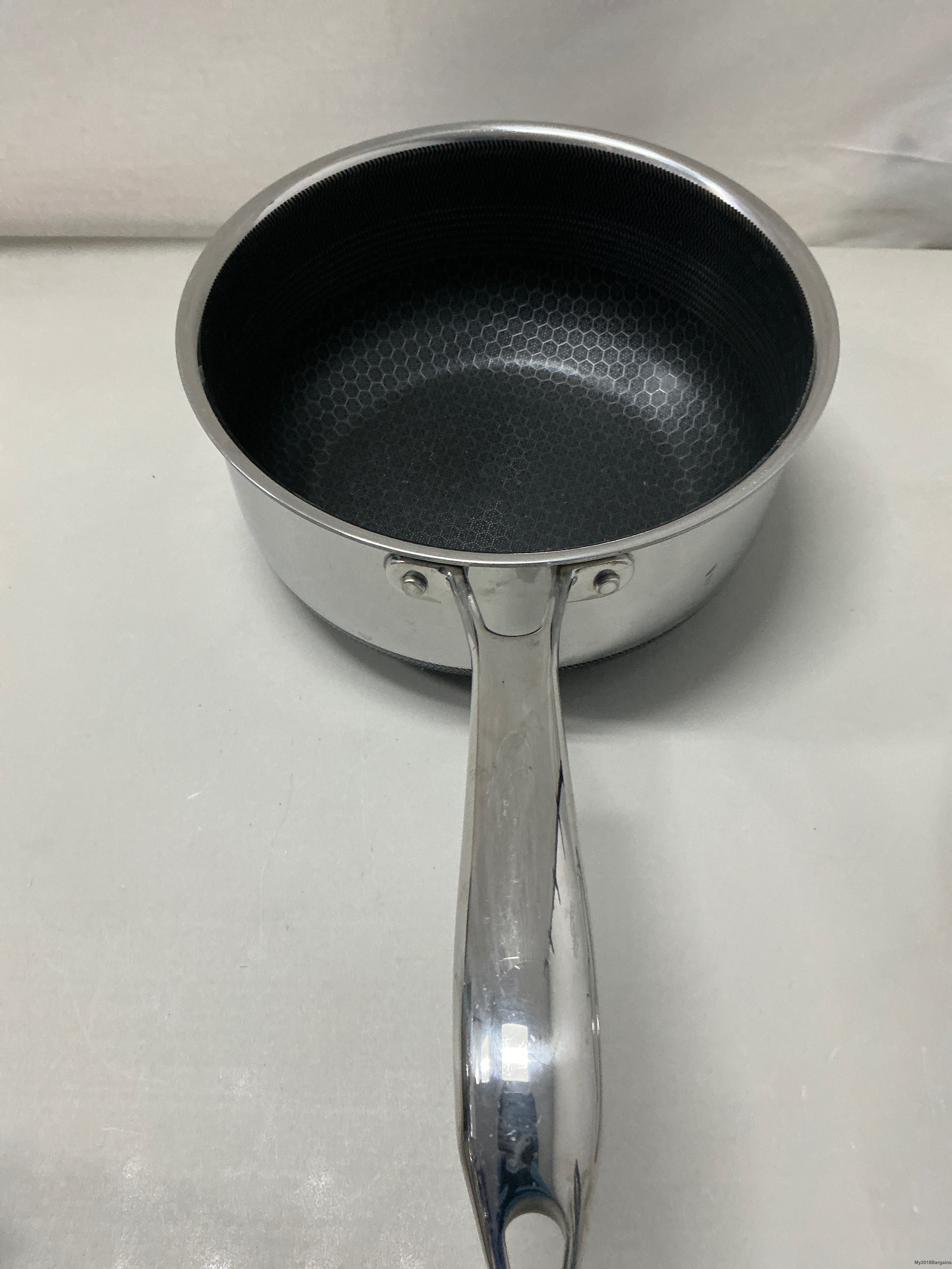 HexClad Hybrid Nonstick 2-Quart Saucepan with Tempered Glass