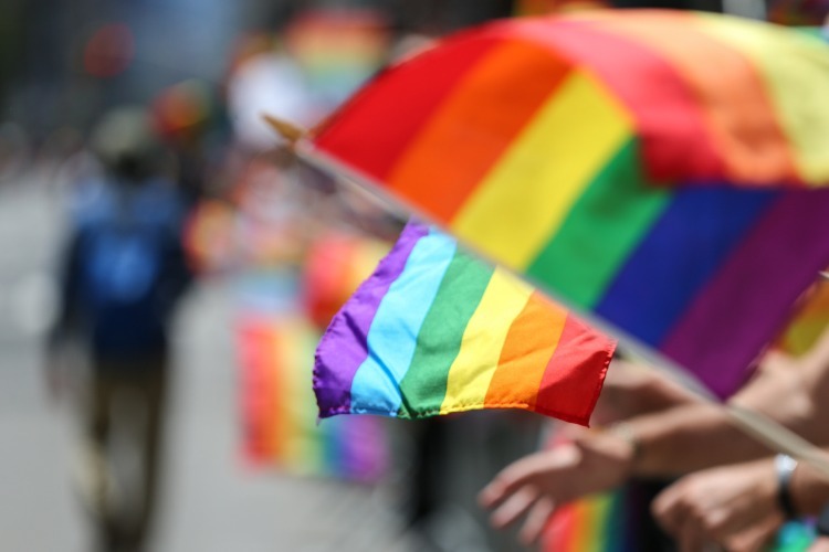 Pride parade flags