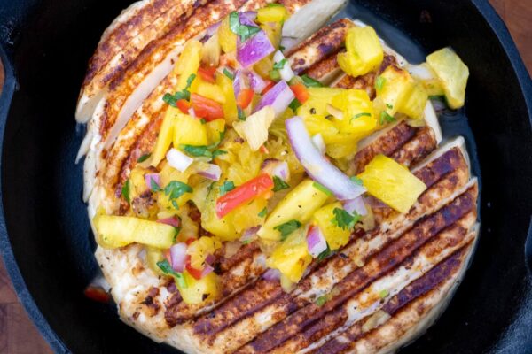Grilled Pineapple with Panela Cheese