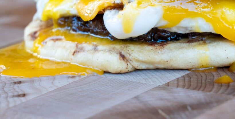 Cinnamon Roll Breakfast Sandwiches
