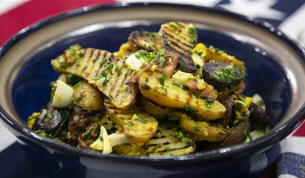 Grilled Tri-Color Fingerling Potato Salad