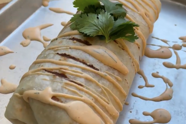 Grilled Chorizo and Potato Breakfast Burrito