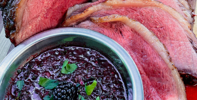 Picanha Steak with Blackberry Chimichurri