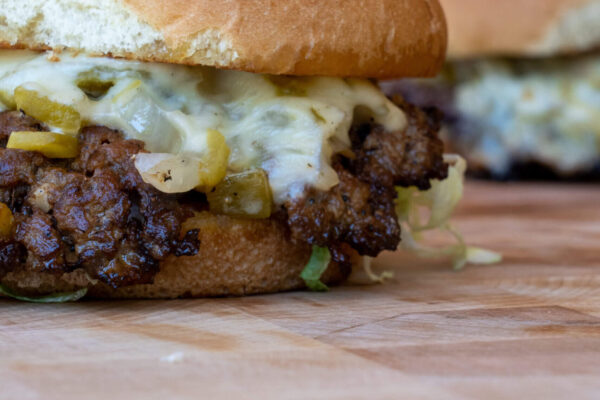 Hatch Chili Cheese Smash Burger