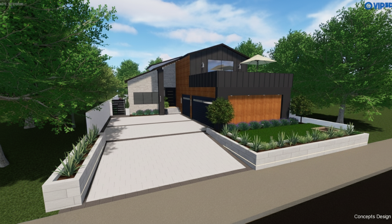 After - exterior transformation: modern design