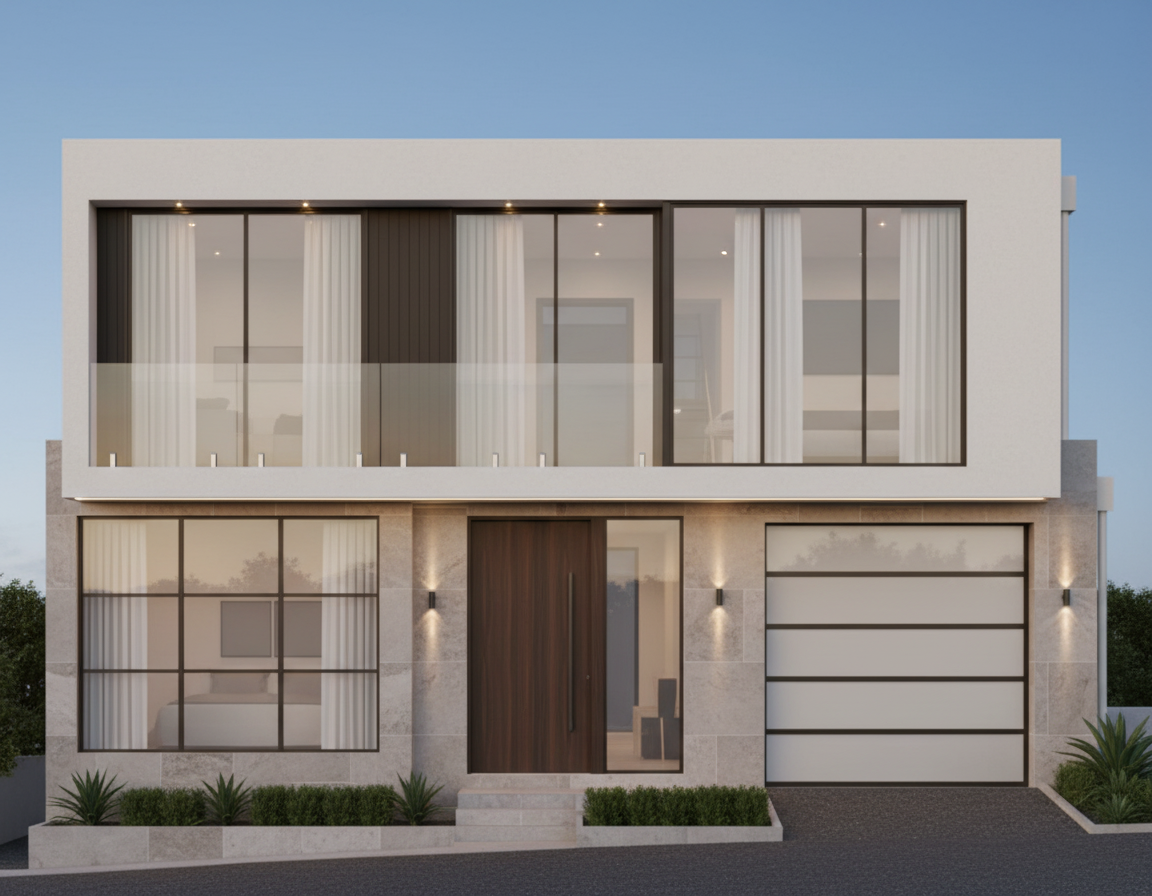 After - exterior transformation: Create a more modern luxury look