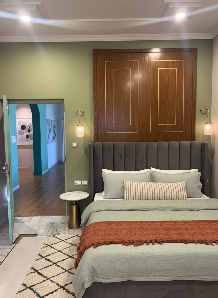 After - interior transformation: Design type: interior. Style Ref: None. Instructions: redeign the room entirely. i dont like anything about it.