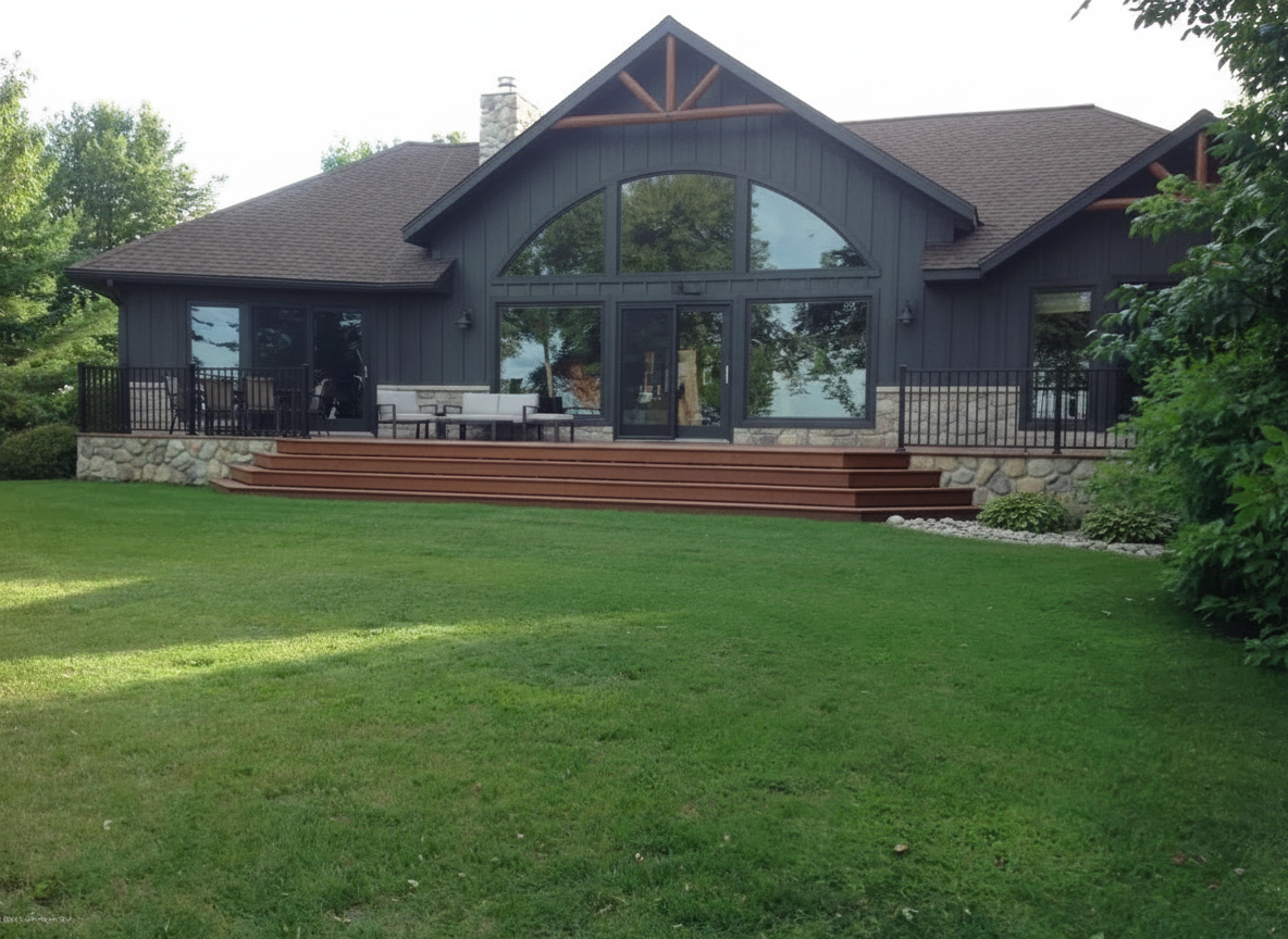 After - exterior transformation: Design type: exterior. Style Ref: None. Instructions: Siding