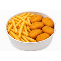 Fries with nuggets 