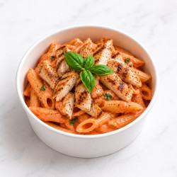 Pink chicken pasta