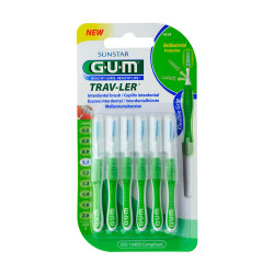 Gum trav-ler 1414 green 1.1mm interdental brush 6 pcs