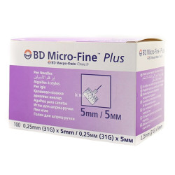 Bd microfine needle for insulin pen 31 gm by 5 mm 100 pieces
