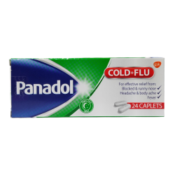 Panadol cold + flu green night time relief 24 caplets