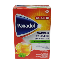 Panadol honey & lemon vapour release cold + flu 10 sachets