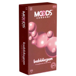 Moods latex condoms bubblegum flavor 12 per pack