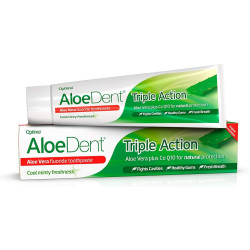 Aloe dent triple action with fluoride toothpaste, 100ml