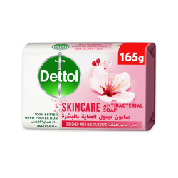 Dettol skincare rose & sakura blossom fragrance antibacterial bathing soap bar, 165g